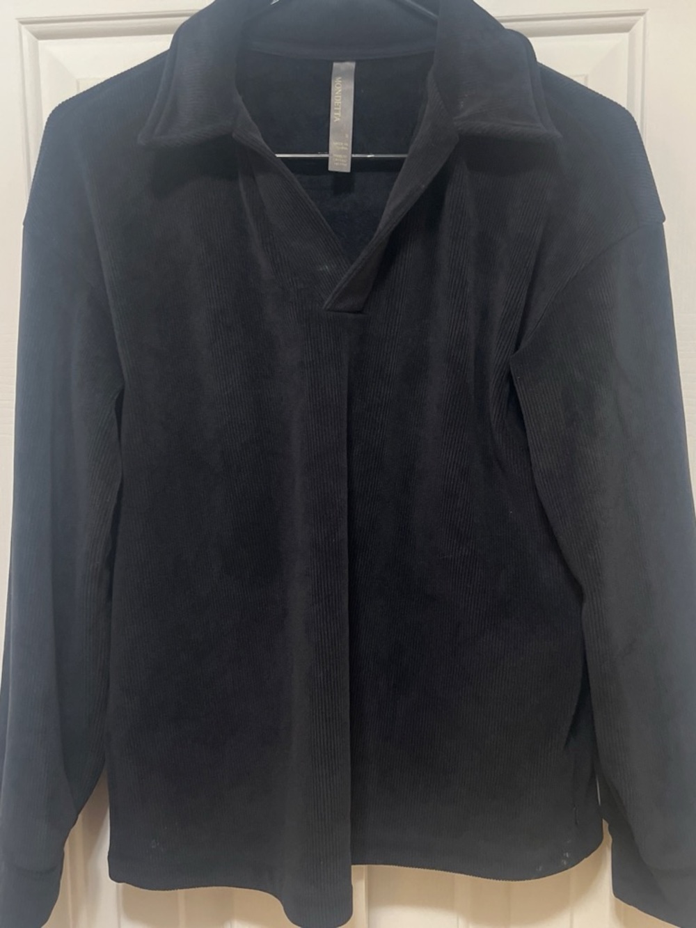 Mondetta Black Corduroy Jean Jacket for Women